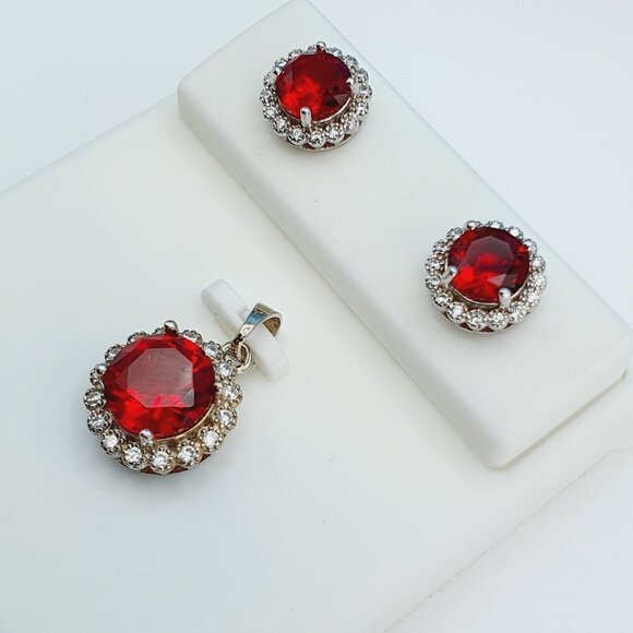 "925 Sterling Silver Cubic Zircon Jewelry Set, UU1P7A7035 - Picture 8 of 9